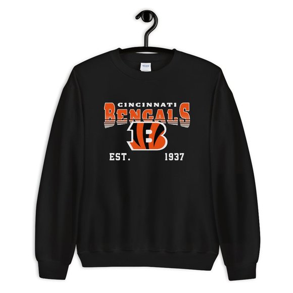 Cincinnati Bengals Sweatshirt, Bengals Sweatshirt, Cincinnati Bengals Crewneck - Picture 1 of 2
